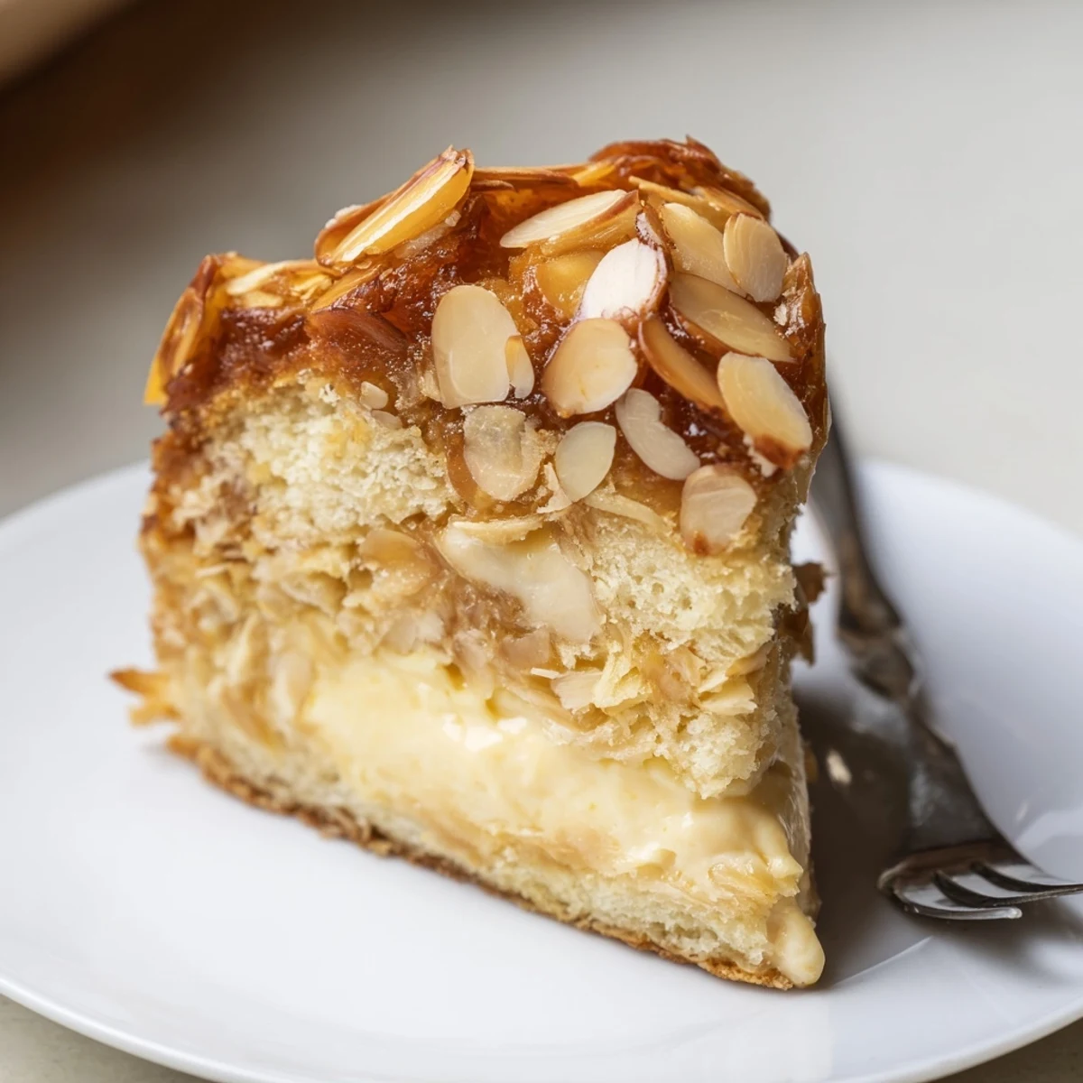 Bienenstich klassisch cremig Mandel