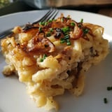 Gebackene Käsespätzle mit Zwiebeln